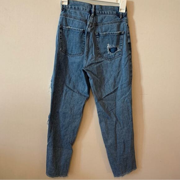 Pacsun High Rise Straight Jeans Distressed Destroyed - Picture 4 of 7